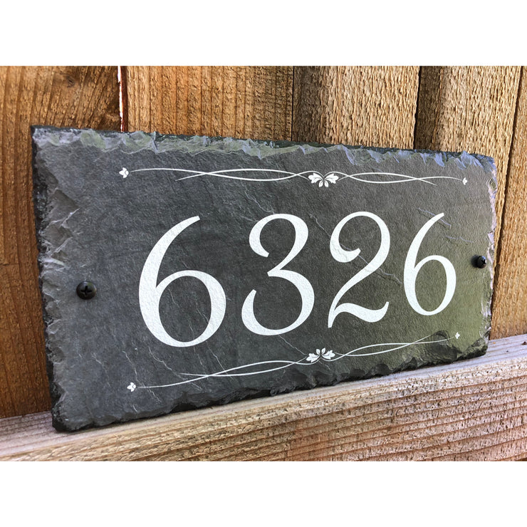 Customizable Slate Number House Sign - Handmade and Personalized