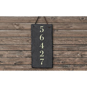 Handmade and Customizable Slate Home Number Sign - Tall House Number Plaque - Sassy Squirrel Ink