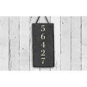 Handmade and Customizable Slate Home Number Sign - Tall House Number Plaque - Sassy Squirrel Ink
