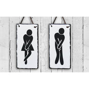 Handmade and Customizable Slate Bathroom Signs - Ladies and Gents - Sassy Squirrel Ink