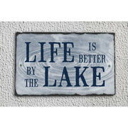 Handmade and Customizable Slate Home Sign - Life is Better by the Lake Plaque - Sassy Squirrel Ink