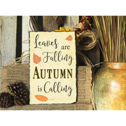 Handmade and Customizable Slate Home Sign - Leaves are Falling - Sassy Squirrel Ink