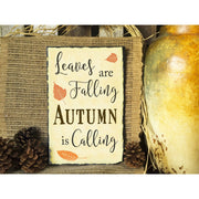 Handmade and Customizable Slate Home Sign - Leaves are Falling - Sassy Squirrel Ink