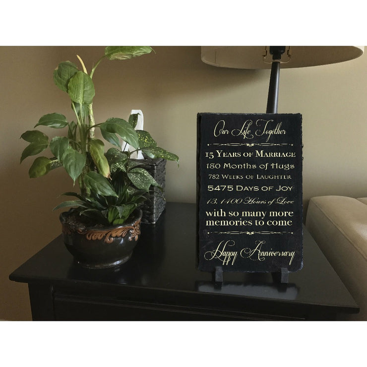 Handmade and Customizable Slate Home Sign - Perfect Anniversary or Wedding Gift - Sassy Squirrel Ink