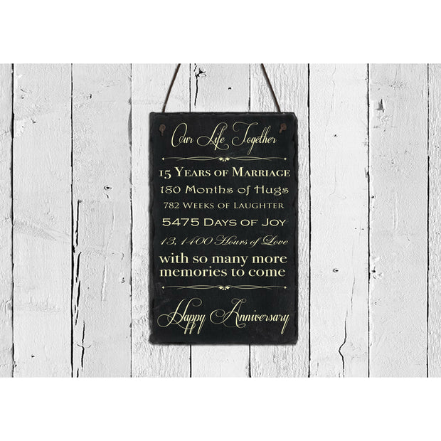 Handmade and Customizable Slate Home Sign - Perfect Anniversary or Wedding Gift - Sassy Squirrel Ink