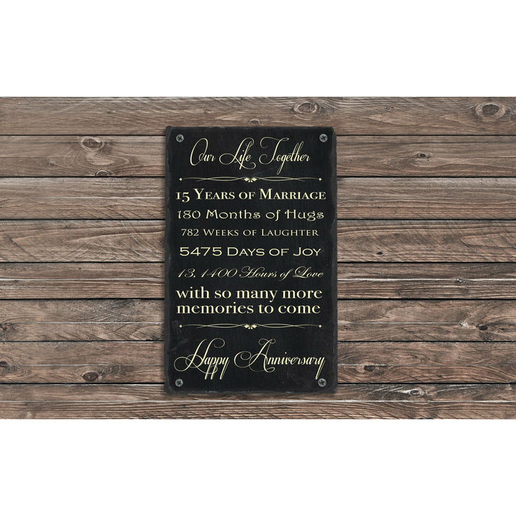 Handmade and Customizable Slate Home Sign - Perfect Anniversary or Wedding Gift - Sassy Squirrel Ink