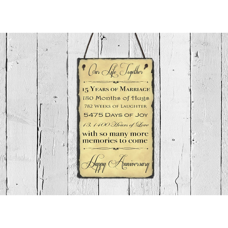 Handmade and Customizable Slate Home Sign - Perfect Anniversary or Wedding Gift - Sassy Squirrel Ink