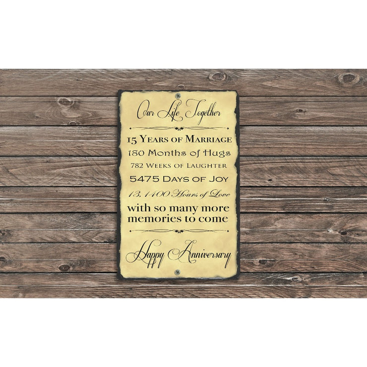 Handmade and Customizable Slate Home Sign - Perfect Anniversary or Wedding Gift - Sassy Squirrel Ink