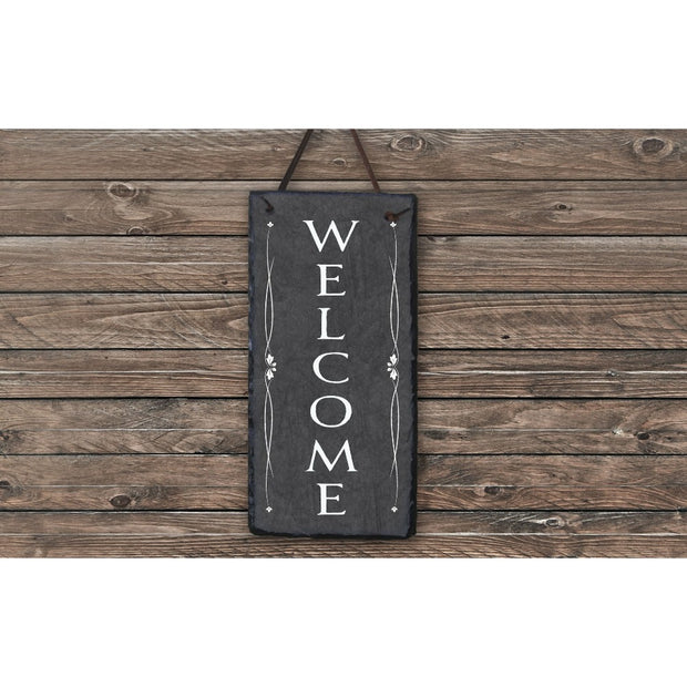 Handmade and Customizable Slate Welcome Sign - Sassy Squirrel Ink