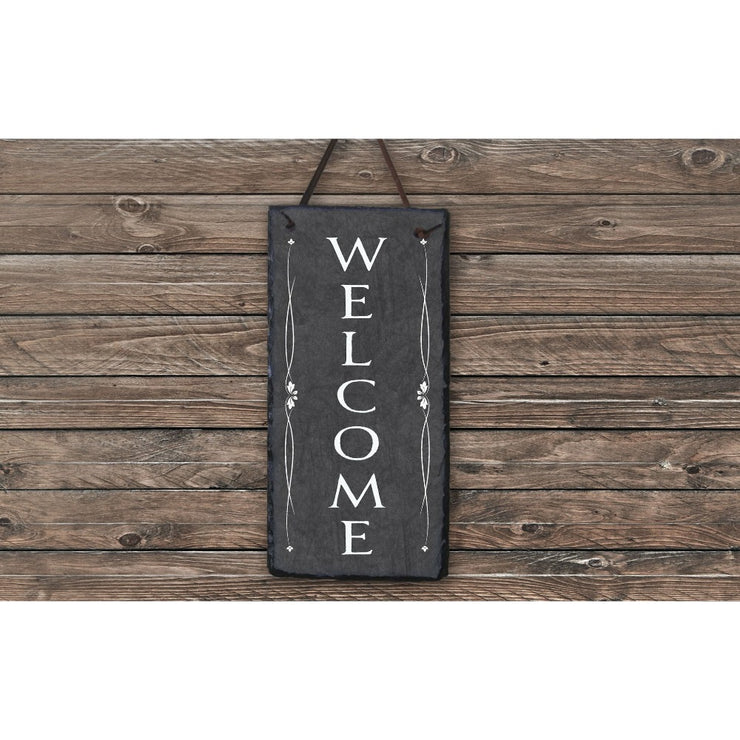 Handmade and Customizable Slate Welcome Sign - Sassy Squirrel Ink