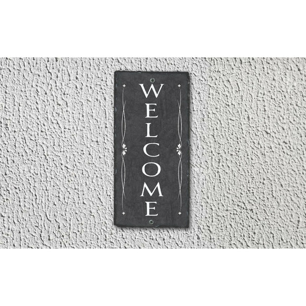 Handmade and Customizable Slate Welcome Sign - Sassy Squirrel Ink