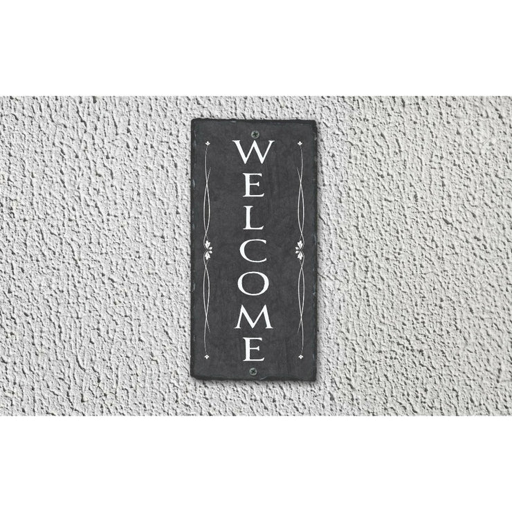 Handmade and Customizable Slate Welcome Sign - Sassy Squirrel Ink