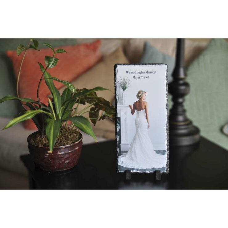 Handmade and Customizable Slate Home Sign - Personalized Photo Plaque - Sassy Squirrel Ink