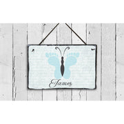 Handmade and Customizable Slate Baby Boy Name Plaque - Sassy Squirrel Ink