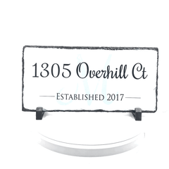 Handmade and Customizable Slate Home Address Sign - Date Established - Sassy Squirrel Ink
