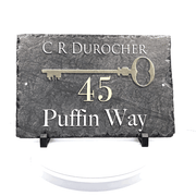 Customizable Slate Home Address House Sign - Handmade and Personalized Plaque