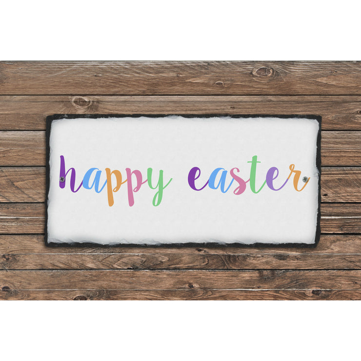 Handmade and Customizable Slate Easter Sign - Happy Easter - Sassy Squirrel Ink