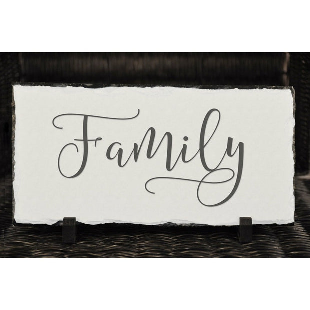 Handmade and Customizable Slate Home Sign - Family - Sassy Squirrel Ink