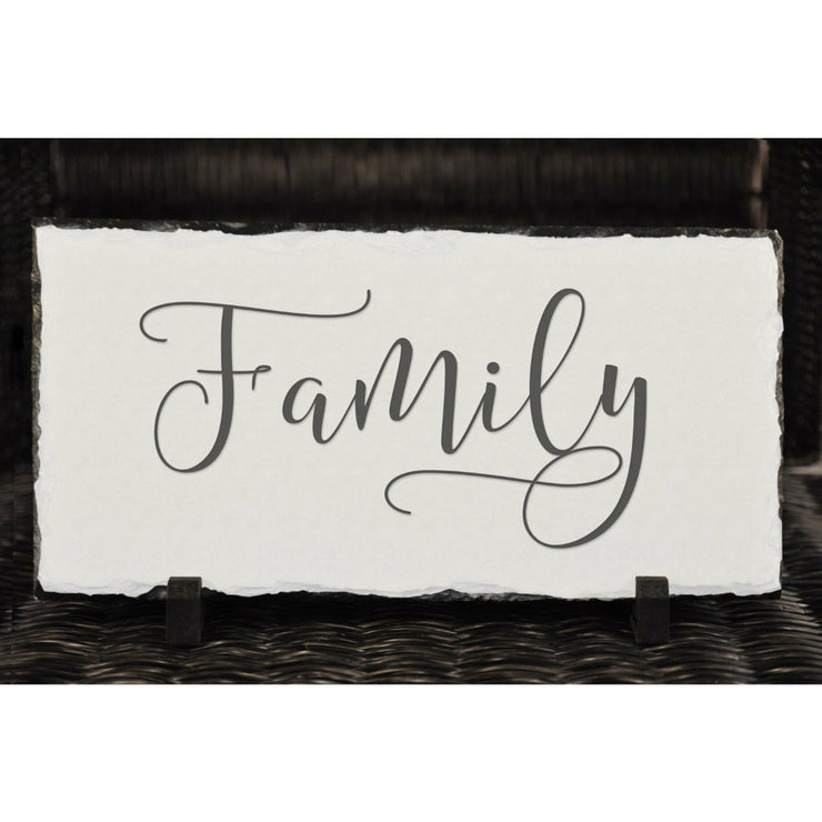 Handmade and Customizable Slate Home Sign - Family - Sassy Squirrel Ink