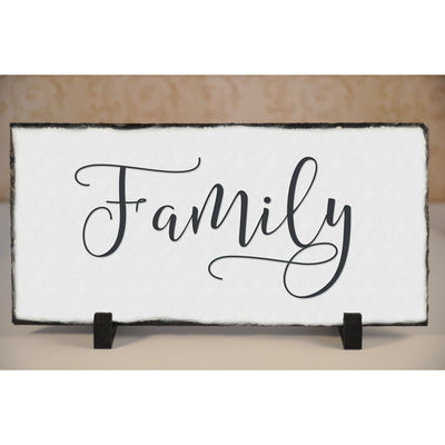 Handmade and Customizable Slate Home Sign - Family - Sassy Squirrel Ink