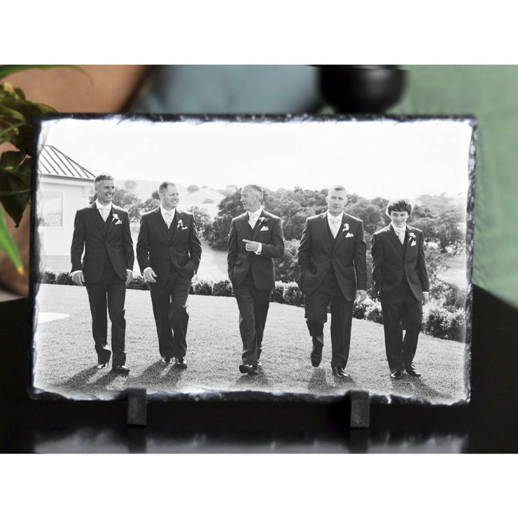 Handmade and Customizable Slate Home Sign - Personalized Photo Plaque - Sassy Squirrel Ink
