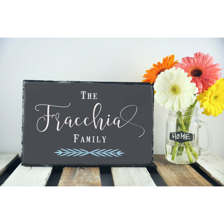 Handmade and Customizable Slate Home Sign - Personalized Family Plaque - Sassy Squirrel Ink