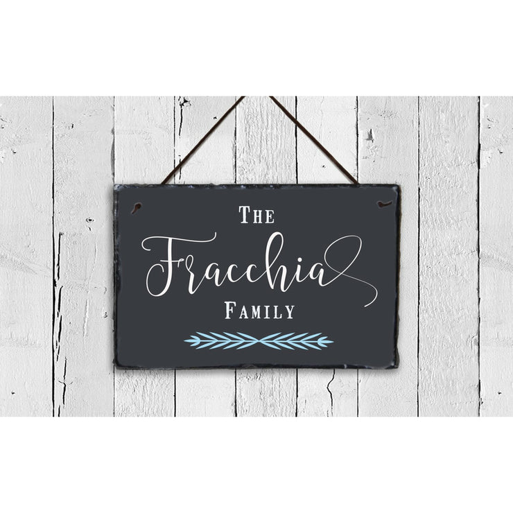 Handmade and Customizable Slate Home Sign - Personalized Family Plaque - Sassy Squirrel Ink