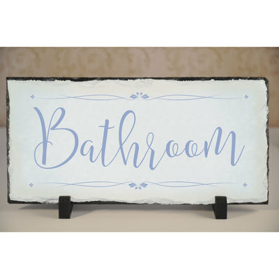 Handmade and Customizable Slate Bathroom Sign - Sassy Squirrel Ink